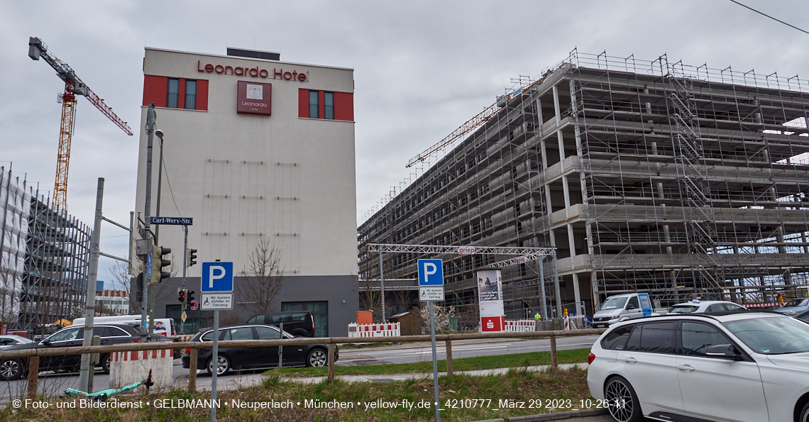 29.03.2023 - Baustelle REVO und Umgebung in Neuperlach